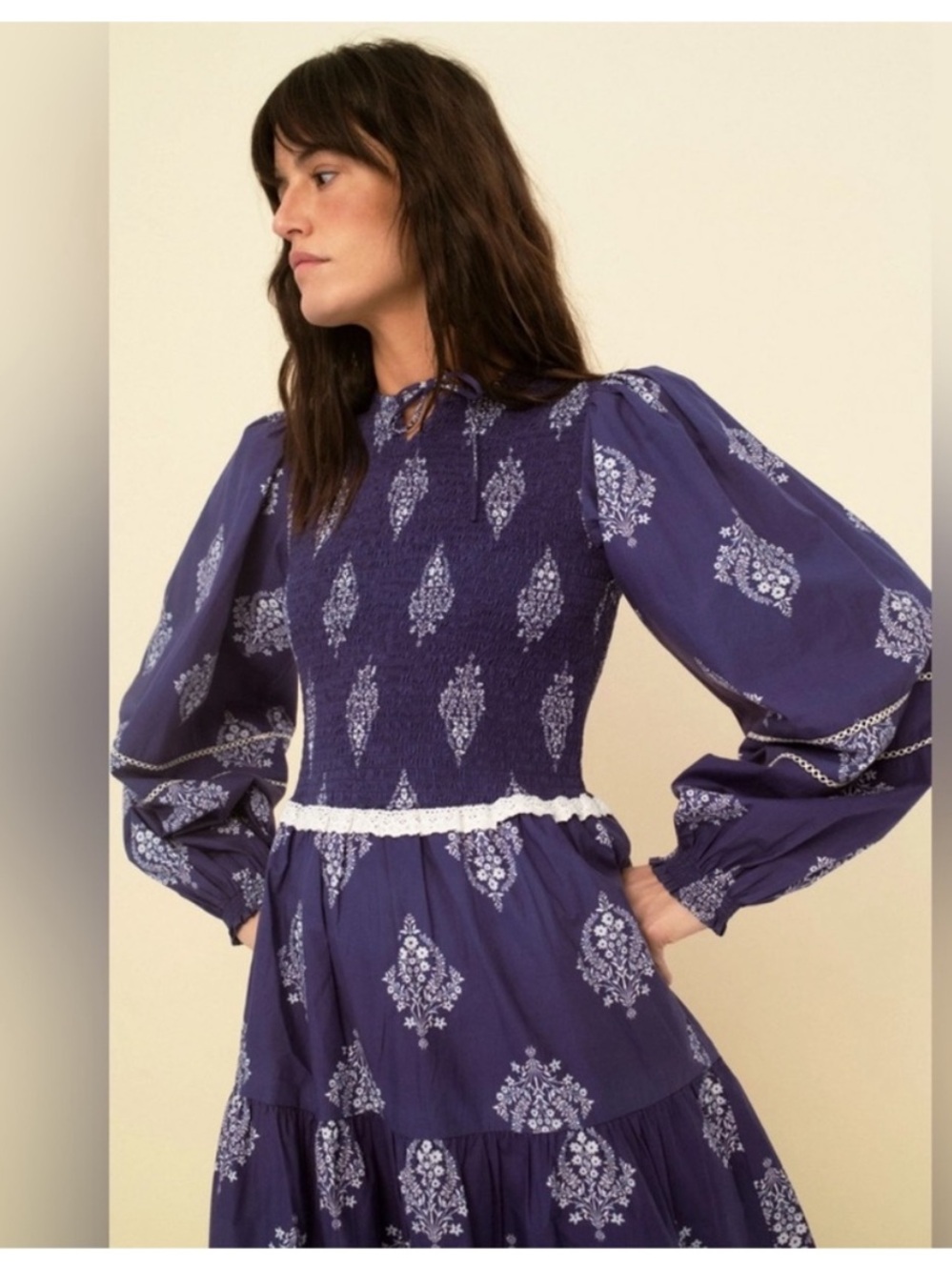 Sonmer Camila Printed Maxi Dress with Puff Sleeves - Picture 4 of 5